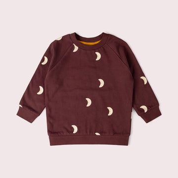 Waxing Moon Raglan Sweatshirt Brown / 7-8y
