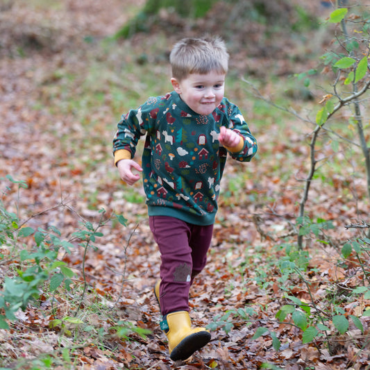 Woodland World Raglan Sweatshirt Green / 7-8y