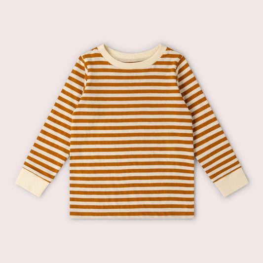 Apricot Striped Organic Pyjamas