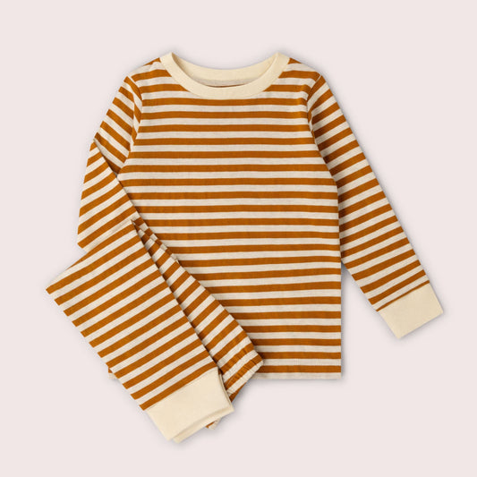 Apricot Striped Organic Pyjamas