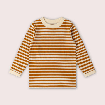 Apricot Striped Long Sleeve T-Shirt
