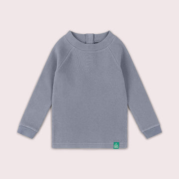 Corn Blue Waffle Long Sleeve Cosy Top
