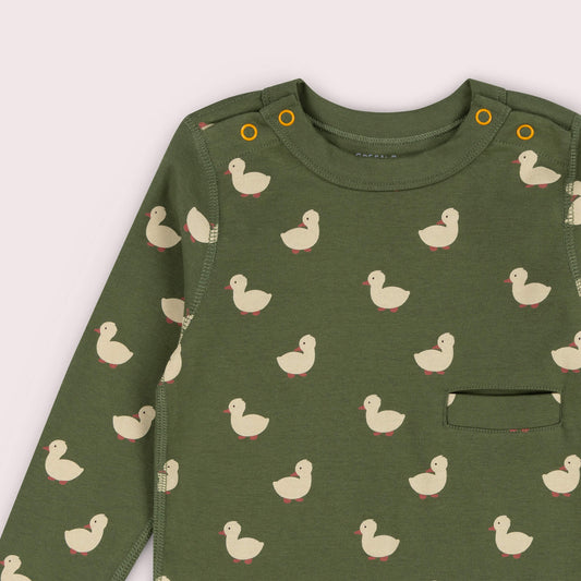 Olive Ducks Organic Adaptive Easy Feeding Short Sleeved T-Shirt