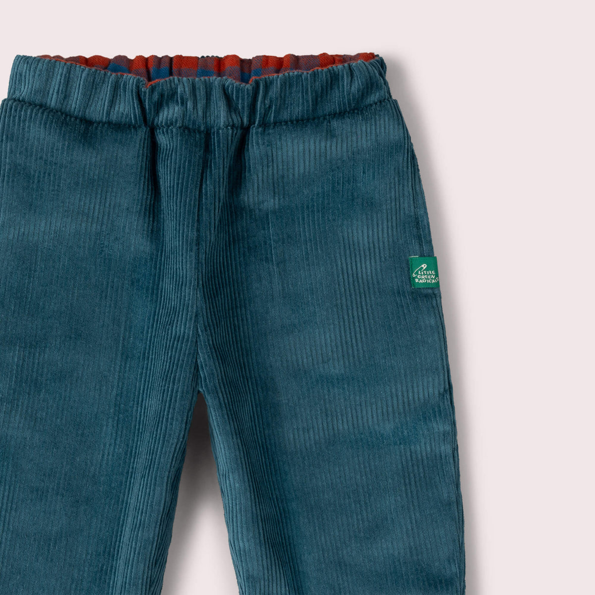 Calm Sea Check Reversible Pull On Trousers Blue / 7-8y
