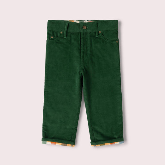 Olive Green Corduroy Lined Adventure Jeans Green / 7-8y