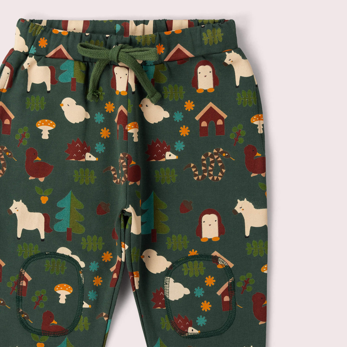 Woodland World Knee Patch Cosy Joggers Green / 7-8y