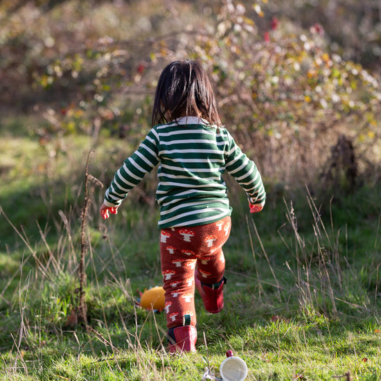 Mushroom Tie Waist Knitted Joggers Orange / 5-6y
