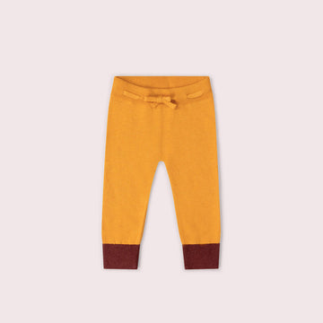 Mustard Tie Waist Knitted Joggers Gold / 5-6y