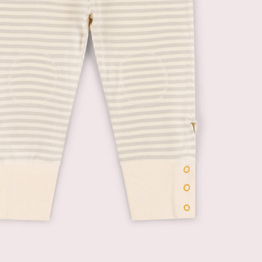 Cream Stripe Extra Long Adaptive Joggers