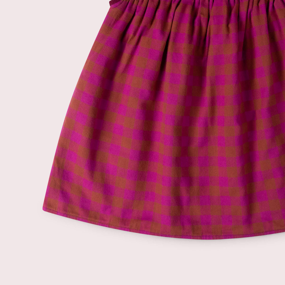 Folk Birds Reversible Swing Dress Purple / 7-8y