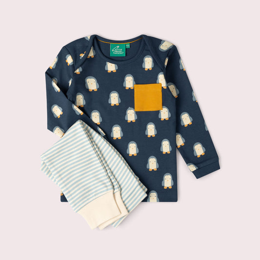 Blue Penguins Organic T-Shirt & Jogger Playset