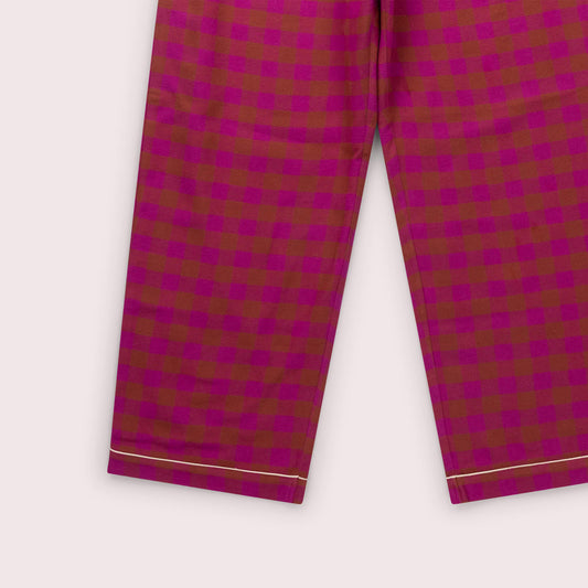 Bas de pyjama classique pour adulte à carreaux Berry