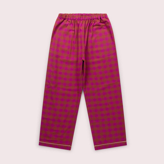 Bas de pyjama classique pour adulte à carreaux Berry