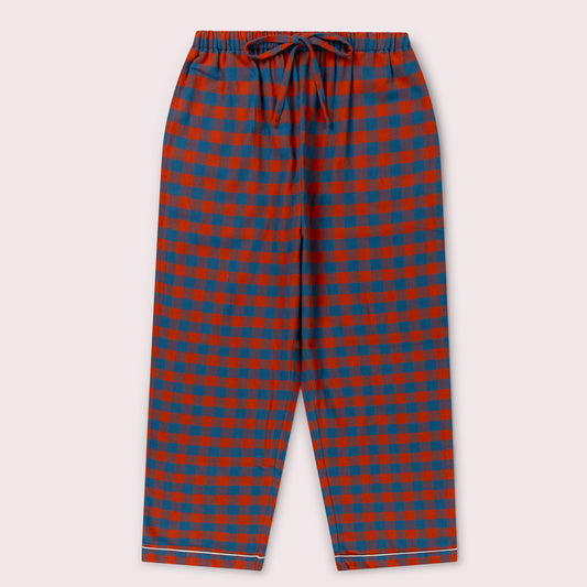 Burnt Ochre Check Adult Classic Pyjama Bottoms