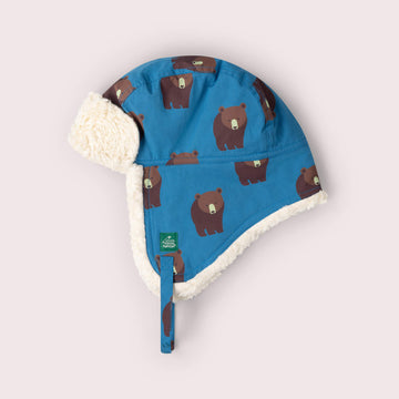 Blue Bears Sherpa Fleece Cosy Hat Blue / 5-8y