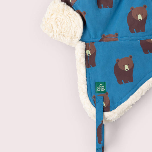 Blue Bears Sherpa Fleece Cosy Hat Blue / 5-8y