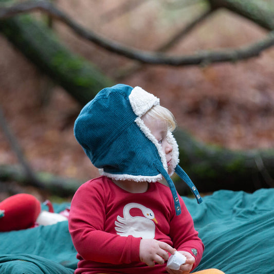 Blue Sherpa Fleece Cosy Hat Blue / 5-8y