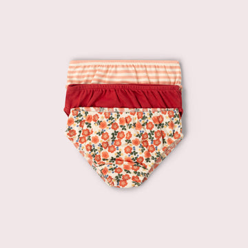 Petals Organic Underwear 3 Pack Multi / 7-8y