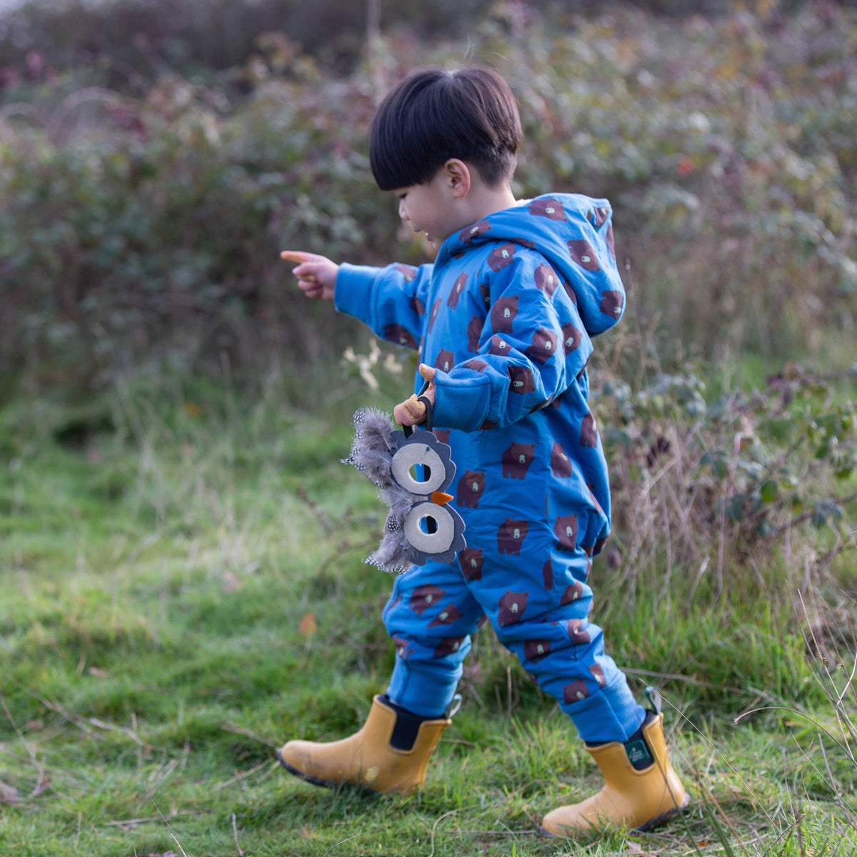 Blue Bears Sherpa Lined Snowsuit Blue / 3-4y