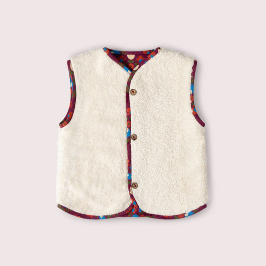 Folk Birds Sherpa Lined Reversible Gilet