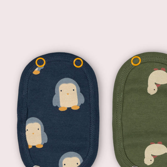 Blue Penguins Organic Adaptive Snap Closure Bodysuit Extenders Multipack