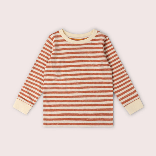 Burnt Ochre Striped Organic Pyjamas