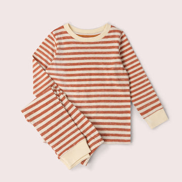 Burnt Ochre Striped Organic Pyjamas