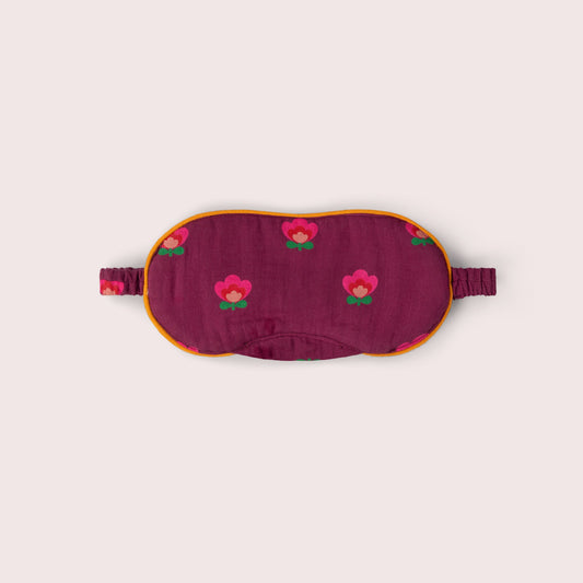Masque pour les yeux adulte bio fleurs roses
