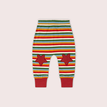 Rainbow Striped Knee Patch Joggers