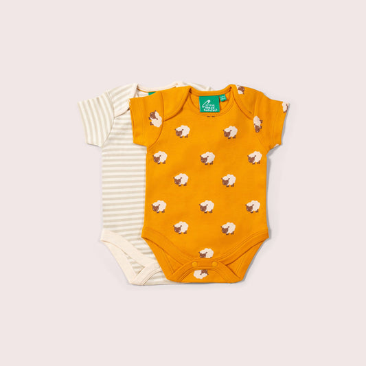 Counting Sheep Organic Baby Bodysuit Set - 2 Pack