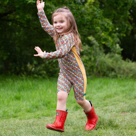 Vintage Flowers UPF 50 Recycled Sunsafe Sunsuit