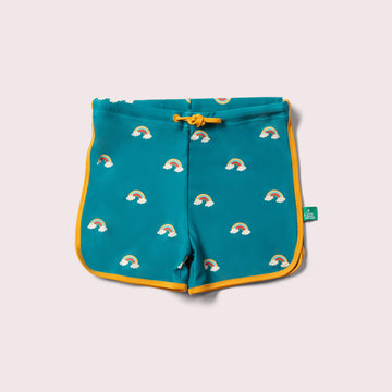 Teal Rainbows Recycled Swim Shorts