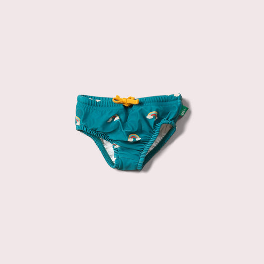 Teal Rainbows Reusable Swimming Nappy
