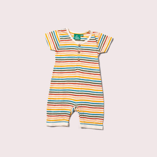 Cream Rainbow Organic Romper
