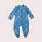 Blue Rainbows Zip Organic Babygrow