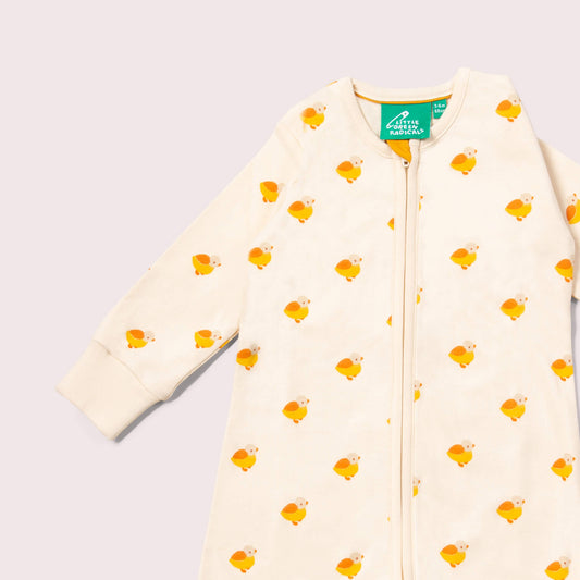 Little Ducks Zip Organic Babygrow