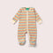 Cream Rainbow Zip Organic Babygrow