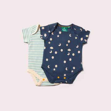 Full Moon Organic Baby Bodysuit Set 2 Pack