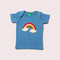 Blue Rainbow Applique Organic Short Sleeve T-Shirt