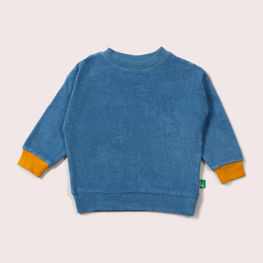 Blue Towelling Jumper