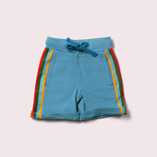 Horizon Blue Marl Rainbow Comfy Jogger Shorts