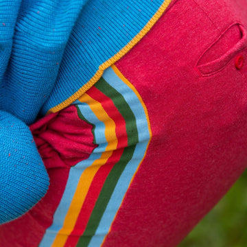 Short de jogging confortable arc-en-ciel rouge