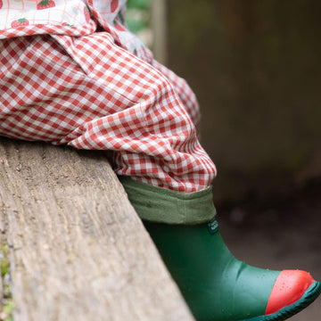 Little Red Checked Reversible Pull On Trousers