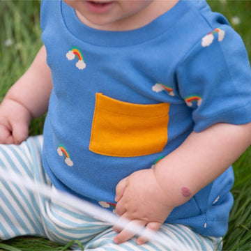 Blue Rainbows Organic T-Shirt & Jogger Playset