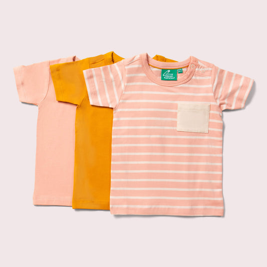 Gold Organic T Shirt Set 3 Pack