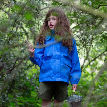 Blue Recycled Waterproof Parka Raincoat