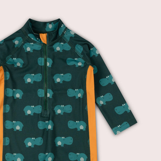 Happy Hippos UPF 50 Recycled Sunsafe Sunsuit