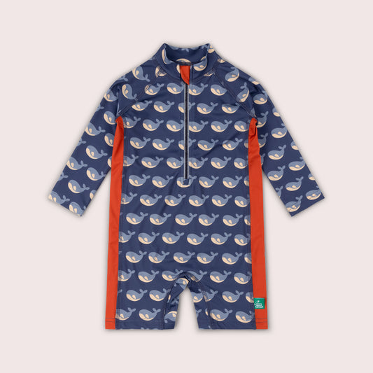 Singing Whales UPF 50 Recycled Sunsafe Sunsuit