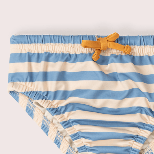 Hazy Blue Striped Reusable Swimming Nappy