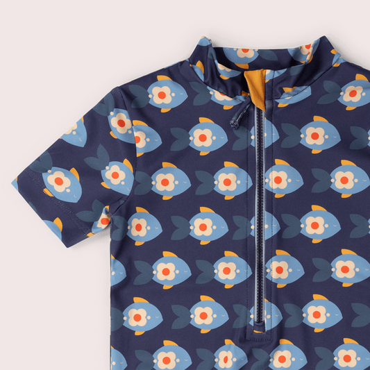 Little Fish UPF 50 Recycled Short Sleeve Swimsuit